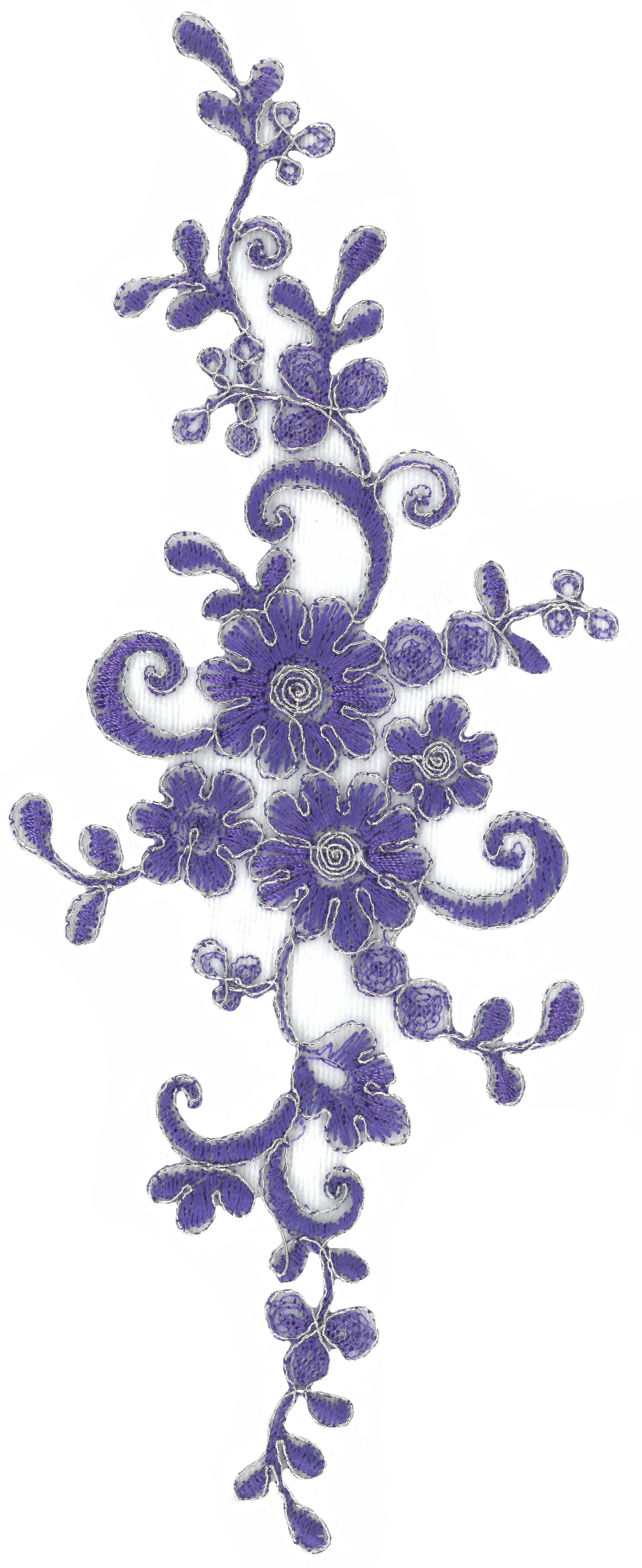 EMBROIDERED MOTIF - PURPLE